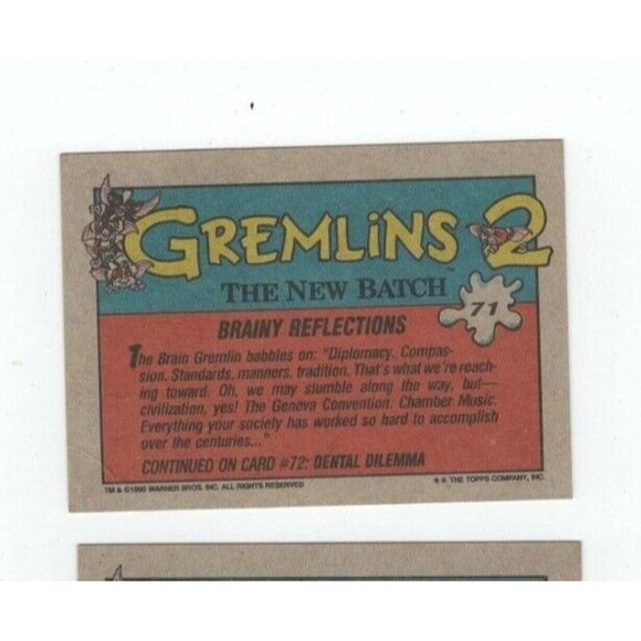 Vintage Gremlins 2 The New Batch The Topps 1990 Warner Bros Trading Cards - Picture 3 of 10